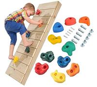 The Magic Toy Shop Climbing Stones - Durable Poly-Resin Stones for Kids, Indoor & Outdoor Use - Easy Install with Rust-Free Fixings - Multicoloured Holds for Climbing Frames & Walls, Ages 3+