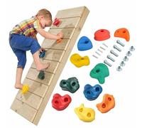 The Magic Toy Shop 10x Kids Climbing Stones Bolt On Climbing Frame Wall Rock Hold Grab Stone Grip