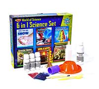 The Magic Toy Shop 6 in 1 Science Set - 6 Unique STEM Experiments Including Volcano Eruption, Crystal Growing, Snow Making & Dinosaur Fossil Digging Kit - Educational Activities for Boys & Girls