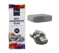 The Magic Toy Shop Air Drying Clay for Adults & Kids, Grey, 500g Pack - Soft, Lightweight, Self-Hardening, Paintable - Great Modelling Clay for Pottery, Art, Craft, School & Hobby Projects