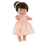 The Magic Toy Shop Bibi Age 3+ Doll - 14" Realistic Lifelike Soft Vinyl Baby Dolls with Downs Syndrome & Movable Limbs (Girl Brown)