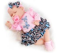 The Magic Toy Shop BiBi Doll Newborn Reborn Baby Doll “Isabella” 17-Inch - Realistic Baby Girl with Dummy, Bottle & Birth Certificate - Soft Vinyl Head & Limbs, Cuddly Cloth Body - for Kids Ages 3+