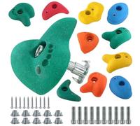 The Magic Toy Shop Climbing Stones - Durable Poly-Resin Stones for Kids, Indoor & Outdoor Use - Easy Install with Rust-Free Fixings - Multicoloured Holds for Climbing Frames & Walls, Ages 3+