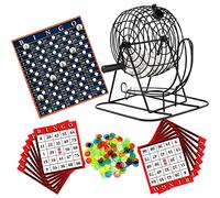 The Magic Toy Shop Deluxe Bingo Lotto Traditional Family Party Game Play Set Metal Cage