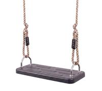 The Magic Toy Shop Deluxe Kids Swing Seat - Heavy Duty Rubber, Polyhemp Rope, Outdoor Tree Swing for Children, Garden Playground Equipment for Kids