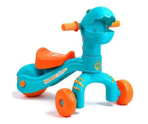 The Magic Toy Shop Dinosaur Trike Interactive Ride On Spin Handle For Storage With Dino Roar, Music