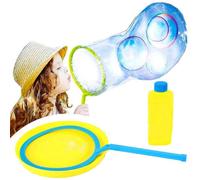 The Magic Toy Shop Giant Bubble Kit With Wand Solution Dish Huge Monster Bubble Making Garden Toy