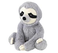 The Magic Toy Shop Hanging Sloth Teddy 26cm / 10" - Soft Stuffed Animal & Cuddly Toy, Fluffy Grey Fur, Stick-On Hands - Fantastic Sloth Plush for Babies, Kids & Adults, Girls & Boys