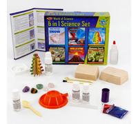 The Magic Toy Shop Kid 6 In 1 Science Set Myo Volcano Tornado Crystal Gems Dinosaur Fossil Snow Kit