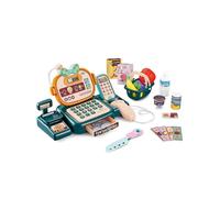 The Magic Toy Shop Kids Electronic Cash Register Toy Till Working Scan, Microphone Shopping Basket