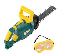 The Magic Toy Shop Kids Garden Hedge Trimmer Toy with Safety Goggles - Battery Operated Chainsaw with Lights, Sounds, & Moving Plastic Blade - Children's Power Tool for Outdoor Role Play