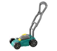 The Magic Toy Shop Kids Garden Lawn Mower Toy - Battery Operated Power Tool with Lights, Sounds, Fuel Cover, Portable Handle Attachment - Garden Toys for Kids Outdoor & Indoor Pretend Play
