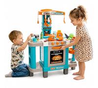 The Magic Toy Shop Kids Play Kitchen Set with Accessories - Induction Hob, Sink & Pretend Appliances, Sounds & Lights - Educational Role Play Toy Kitchen for Toddlers, Boys & Girls