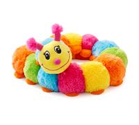 The Magic Toy Shop Multicoloured Plush Caterpillar Soft Toy Cushion Baby Toddler Kids Cuddly Gift