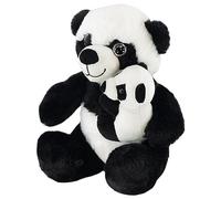 The Magic Toy Shop Mum and Baby Panda - Suitable from Birth - Big Sparkly Eyes, Super Soft Plushy, Cuddly Stuffed Animal Teddy Bear