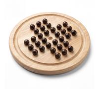 The Magic Toy Shop Peg Solitaire with Wooden Marbles Board Game Classic Traditional Strategy Game