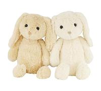 The Magic Toy Shop Plush Rabbit Bunny Teddy 10" - Seated Stuffed Animal, Soft Cuddly Toy, Suitable from Birth - For Kids & Adults for All Occasions (Cream or Beige)