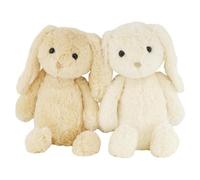 The Magic Toy Shop Plush Super Soft Rabbit Cuddly Toy Seated Beige Bunny Stuffed Pet Farm Animal Easter Bunny Toy