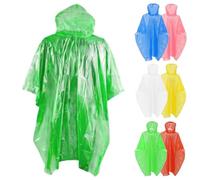 The Magic Toy Shop Rain Poncho Handy Rain Cover One Size Compact Emergency Rain Poncho Waterproof Lightweight Raincoats Set of 24 Rain Coats with Hood