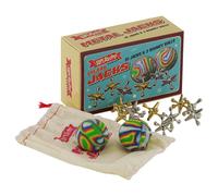 The Magic Toy Shop Retro Jacks Game Knucklebones Fivestones Metal Crosses Balls Party Bag Filler