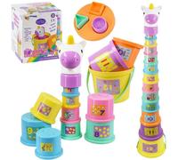 The Magic Toy Shop Stacking Nesting Cups Unicorn Blocks & Bucket Baby Gift Fun Toddler Activity Toy
