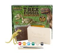 The Magic Toy Shop T-Rex Dinosaur Digging Fossil 2 In 1 Excavation Kit Modelling Dough Set Toy