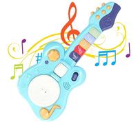 The Magic Toy Shop Toddler Guitar Toy With Button Activated Musical Sounds - Kids Guitar Cause And Effect Toys Baby Musical Instrument - Baby Musical Toys For 2 Year Old & Above