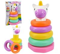 The Magic Toy Shop Unicorn Stacking Rings Educational Baby Toy Colourful Sorting Game Sorting Toy