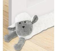 The Magic Toy Shop White Sheep Novelty Draught Excluder Cushion - Perfect for Blocking Wind, Noise, Light, Dust - Under Door Draft Stopper for Doors, Windows - Ideal Housewarming Gift