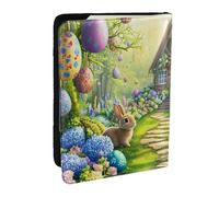 The Magical Easter Path Printed Passport Holder,Travel Pu Leather Passport Cover Case Organiser for Men Women,6.5 Inch