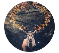 The Magical Forest King Jigsaws 1000 Pieces for Adults Round Jigsaw Puzzles 1000 Pieces for Adults Brain Teaser, Adult Game, Family Interactive Activity 67.5x67.5cm