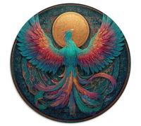 The Magical Phoenix Rises Rätsel Für Erwachsene |The Glowing Metal Moon| 1000pcs (67.5x67.5cm) Puzzles Lernspiele Home Decor Puzzles
