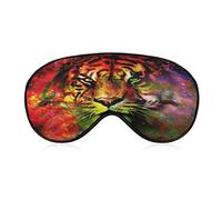 The Magical Space Tiger Sleeping Blindfold Mask Cute Eye Shade Cover with Adjustable Strap for Women Men Night