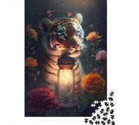 The Magical Tiger Cub 1000 Piece Jigsaw Puzzle for Adults-Puzzles Teenagers Wooden Puzzles- Relax Puzzles Games-Brain Teaser Puzzle 1000pcs (75x50cm)