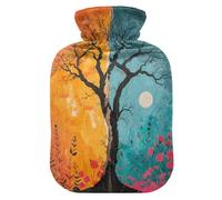 The Magical Tree Cute hot Water Bottle with Soft Cover, 2L Warmer Bag for Hot and Cold Therapies, Period Cramps