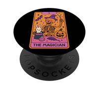 The Magician Skeleton Tarot Card Design PopSockets Adhesive PopGrip