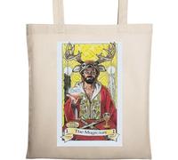 The Magician Tarot Card Art Logo Natural Ecological Cotton Tote Bag Beige