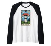 The Magician Tarot Card Fly Agaric Amanita Muscaria Mushroom Raglan Baseball Tee