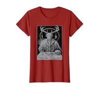 The Magician Tarot Card T-Shirt, Women, Cranberry Red, Medium