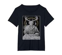 The Magician Tarot Card T-Shirt, Women's Plus, Black, 1X