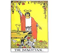 “The Magician” Tarot Card Tapestry - Handmade 100% Cotton Wall Hanging, Boho Witchy Decor for Meditation, Bedroom or Living Room, Celestial Astrology Wall Art Size: 40x30 inches (The Magician)