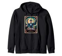 The Magician Tarot Card - Vintage Design Manifestation Power Zip Hoodie