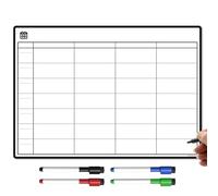 The Magnet Shop A4 / A3 Magnetic Weekly Planner and Organiser - Fully Customisable Whiteboard for Family or Business Tasks and Meal Planning - with 4 Free Magnetic Dry Wipe Pen (Custom White, A3)