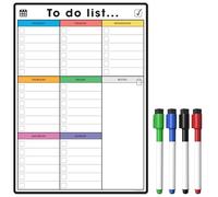 The Magnet Shop A4 Magnetic to Do List and Weekly Planner - Organise Your Chores, Housework, Office and Business Tasks with Our Dry Wipe Boards and 4 Free Magnetic Dry Erase Pens!
