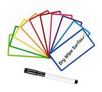 The Magnet Shop - Magnetic Dry Wipe Labels Multi-Coloured, Flexible Dry Erase Small Whiteboard for Your Fridge, Home, School, Office, Warehouse. Great for Agile, Scrum, Kanban or Lean (100mmx50mm)