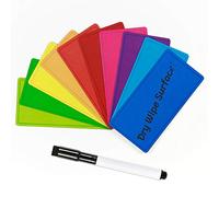 The Magnet Shop - Magnetic Dry Wipe Labels Solid Colour. Flexible Dry Erase Small Whiteboard for your Fridge, Home, School, Office, Warehouse. Great for Agile, Scrum, Kanban or Lean (50mmx100mm)