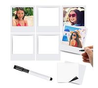 The Magnet Shop Magnetic InstaSnap Photo Frames - Create Classic Style Fridge Magnet Displays of Your Precious Memories! Free Mini Magnetic Post-Notes and Dry Wipe Pen