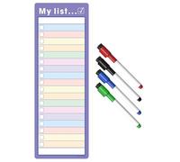 The Magnet Shop Magnetic to Do List and Weekly Planner Slim A3 - Organise Your Chores, Housework, Office and Business Tasks with Our Dry Wipe Boards and 4 Magnetic Dry Erase Pens! (Colour/Purple)