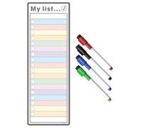 The Magnet Shop Magnetic To Do List and Weekly Planner Slim A3 - Organise Your Chores, Housework, Office and Business Tasks With Our Dry Wipe Boards And 4 Magnetic Dry Erase Pens! (Colour Style 1, S3)