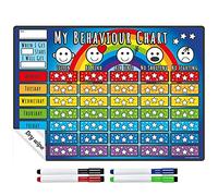 The Magnet Shop TMS A3 Children’s Reward Chart and Whiteboard (A3 Laminated Behaviour Chart, Rainbow)